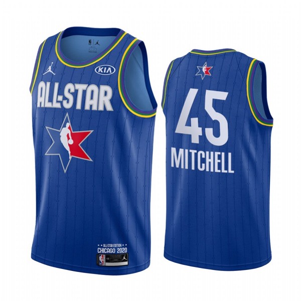 NBA Utah Jazz Trikot Donovan Mitchell 45 2020 All-Star Jordan Brand Blau Swingman - Herren